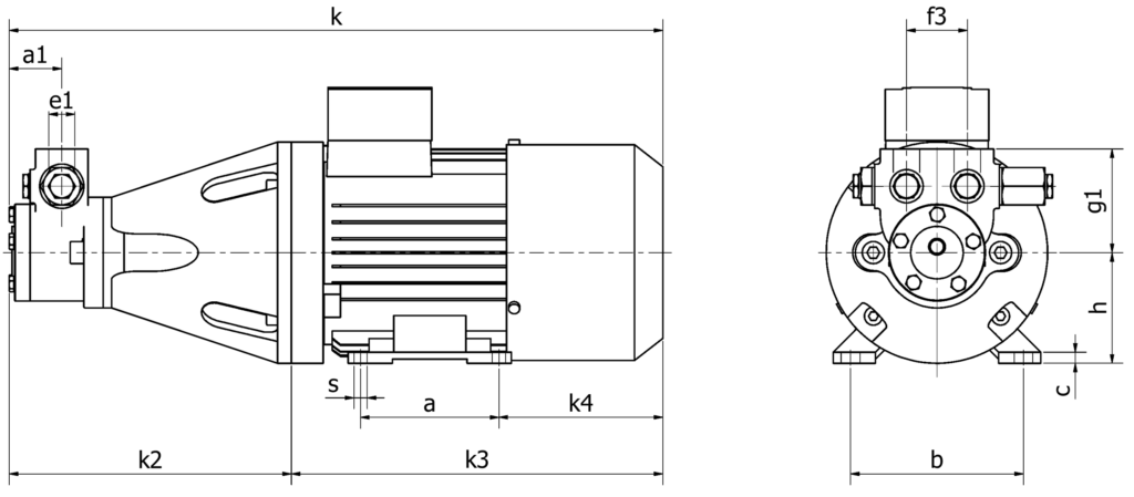 Baureihe VB mit eingebautem Überströmventil Grafik