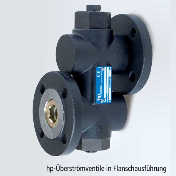 hp-Overflow valves with flanged connection