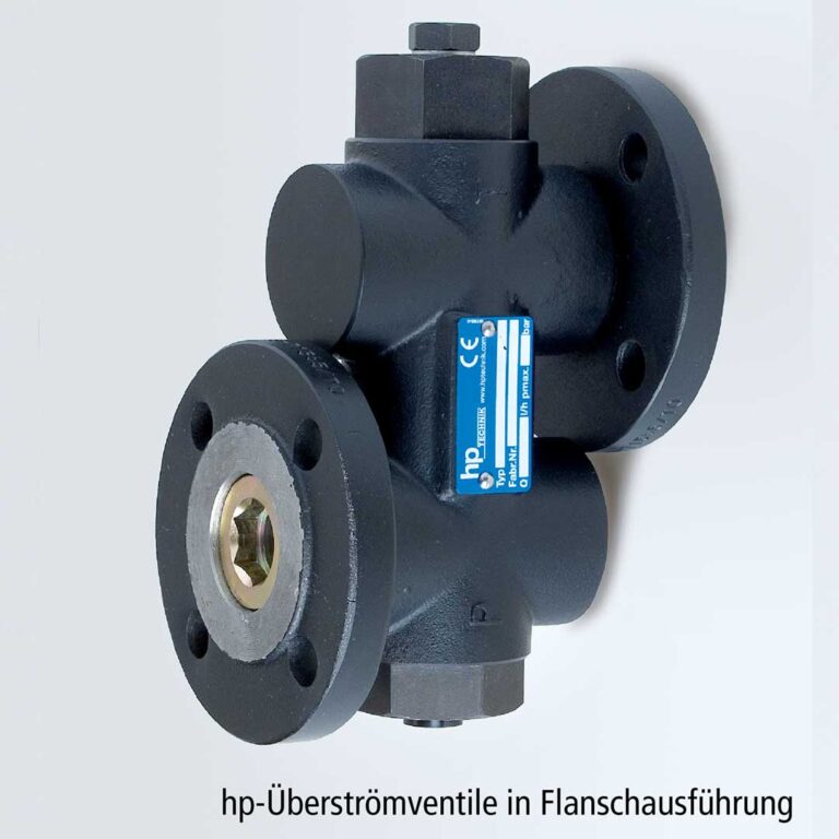 Overflow valves with flanged connection hpTECHNIK