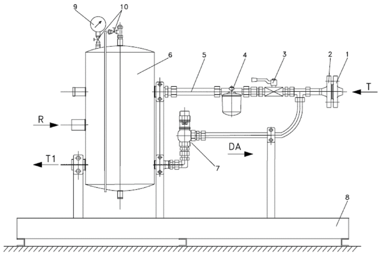 Leichtöl-Brenner-Armaturen Baureihe LBA-A Grafik