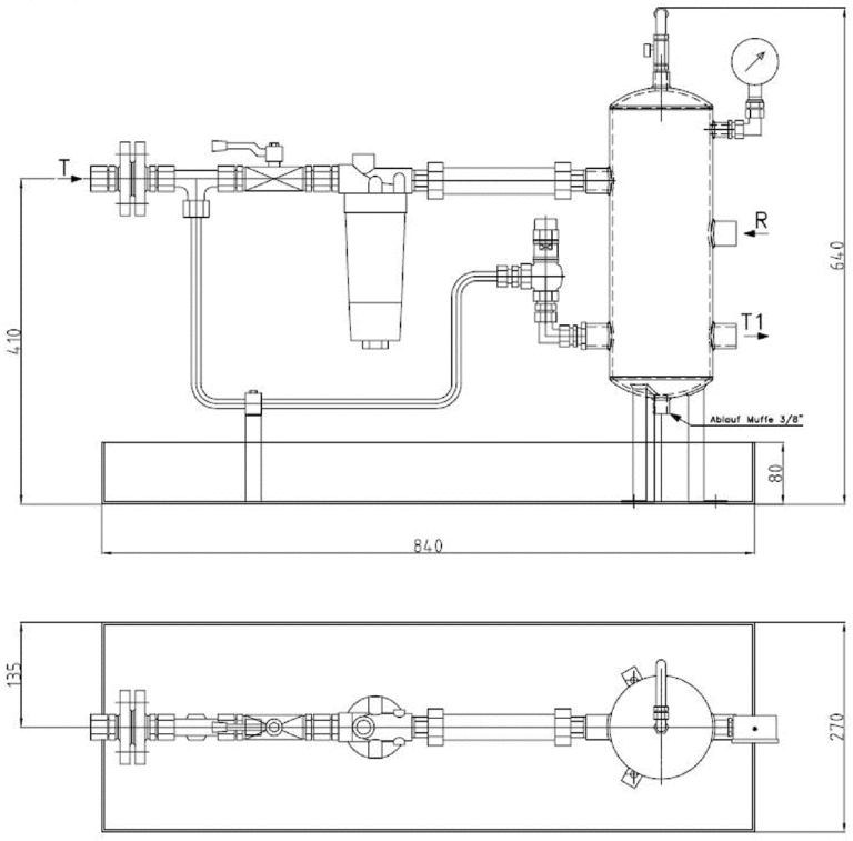 Leichtöl-Brenner-Armaturen Baureihe LBA-kompakt Grafik